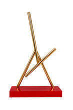 Load image into Gallery viewer, The Swinging Sticks - Desktop Toy - Red Gold
