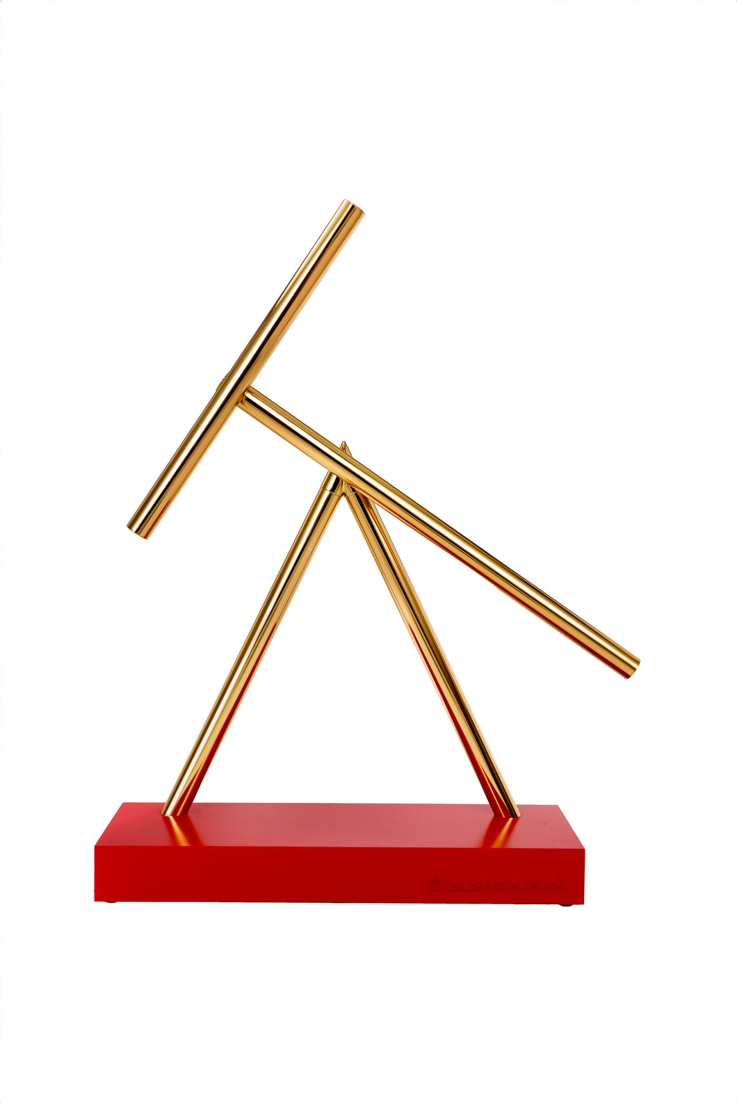 The Swinging Sticks - Desktop Toy - Red Gold