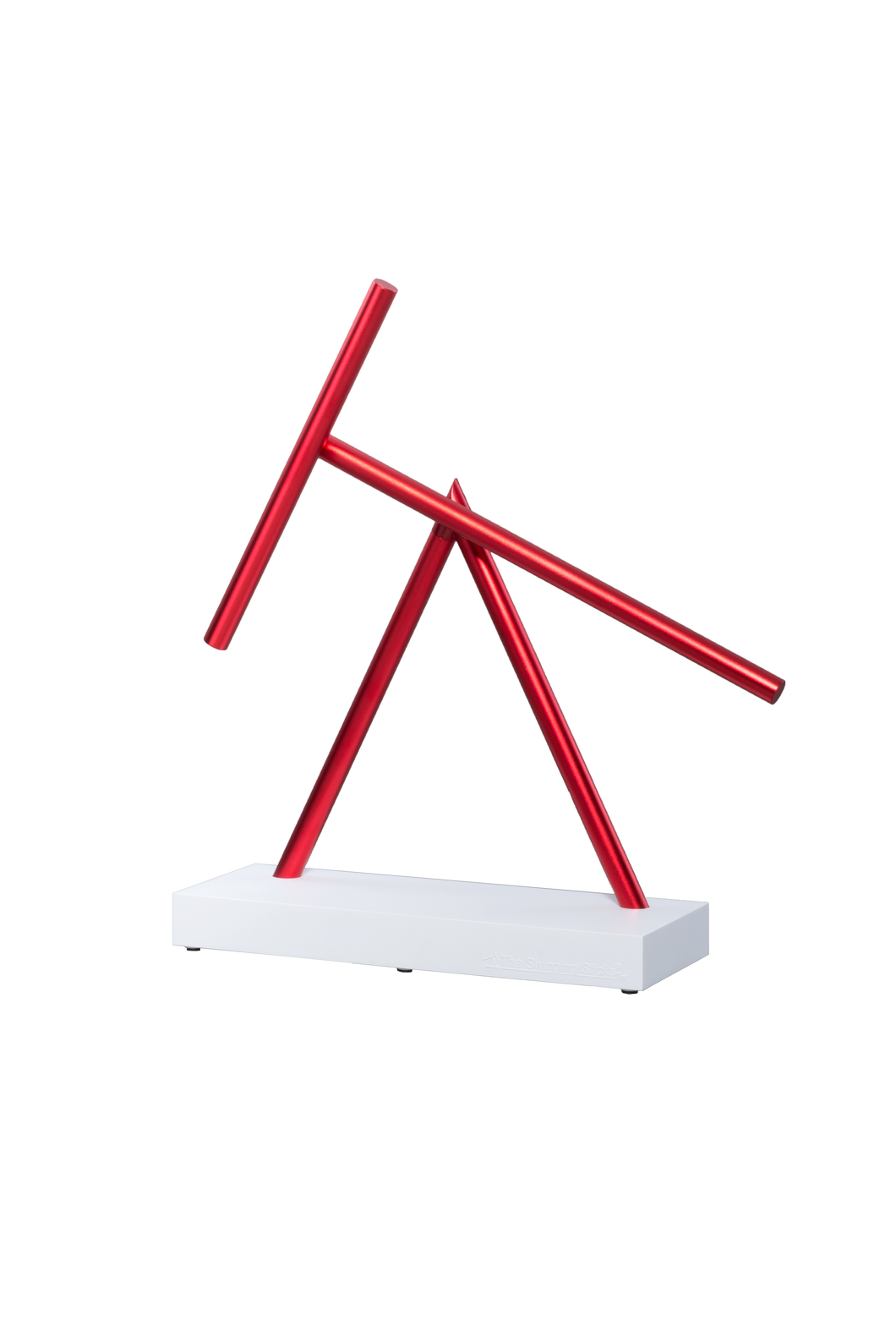 The Swinging Sticks - Desktop Toy - White/Red